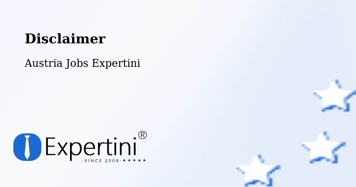 Disclaimer – Ritzing - Austria Jobs Expertini